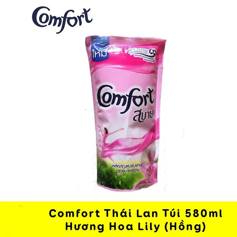 Túi nước xả vải Comfort Thái Lan 580ml (4 Hương tùy chọn)