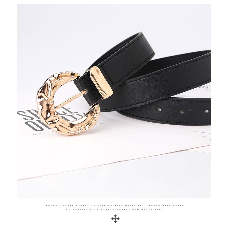 Thắt Lưng Da Pu Khóa Kim Loại Thời Trang Dành Cho Nữ