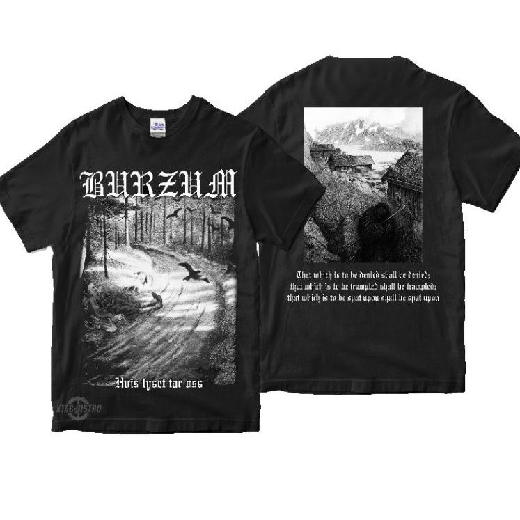 Burzum t-shirt 4 hvis lyset tar oss áo thun cao cấp burzum norwegian black metal dark throne mayhem print tee lelaki large plus size xs-xxxl 100% cotton men quà tặng sinh nhật thông thường