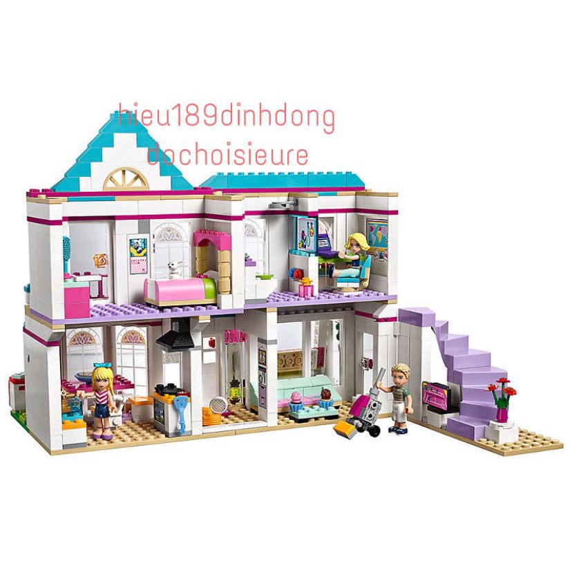 Lắp Ráp xếp hình non Lego Friends 41314 01014 Bela 10612 : ngôi nhà của stephanie The Stephanie's House 649 mảnh