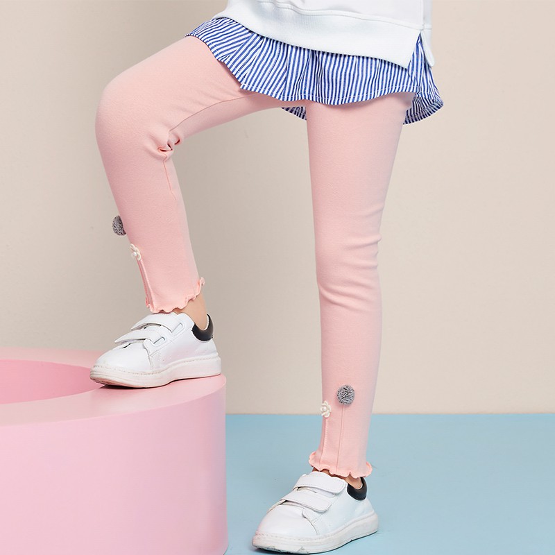Quần legging thêu hoa phong cách thời trang cho bé gái Thời trang trẻ em thêu hoa nhỏ trẻ em quần áo trẻ em