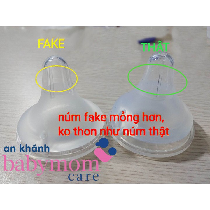 Núm ti Lansinoh size S M L dùng cho bình pigeon cổ rộng nội địa