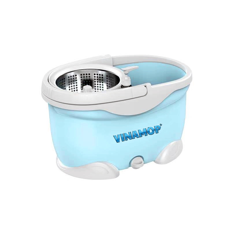 BỘ LAU NHÀ 360 VINAMOP MTC-01 - Lồng inox cao cấp, Xoay 360 độ dễ lau chùi tiện lợi