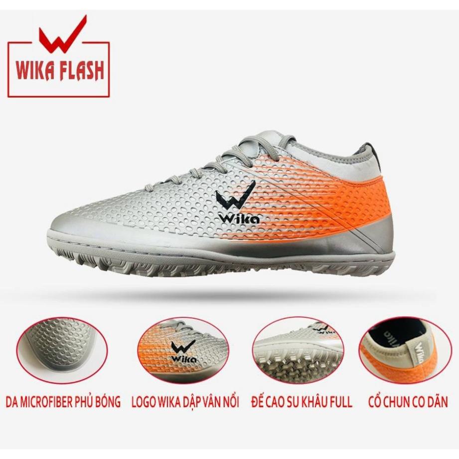 Giày Bóng Đá WIKA Chính Hãng Da Phủ PU Cao Cấp Chống Bong Tróc, Đế Mềm Dẻo, Đinh Bám Sân 2017 PU-3