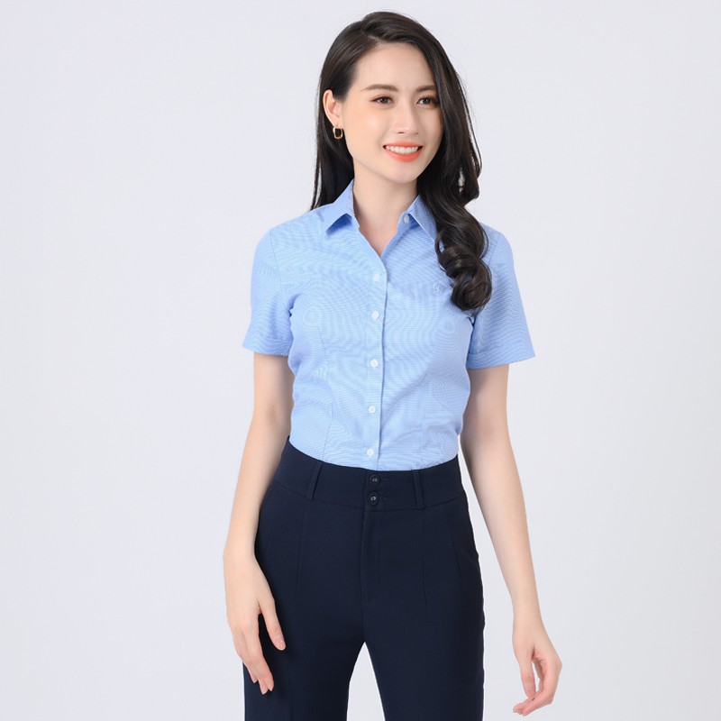 Áo sơ nữ Thái Hòa họa tiết caro nhuyễn có 4 màu N65