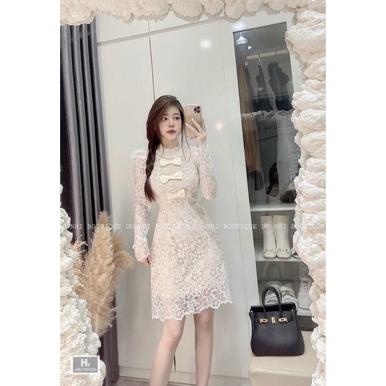 váy ren tay bồng