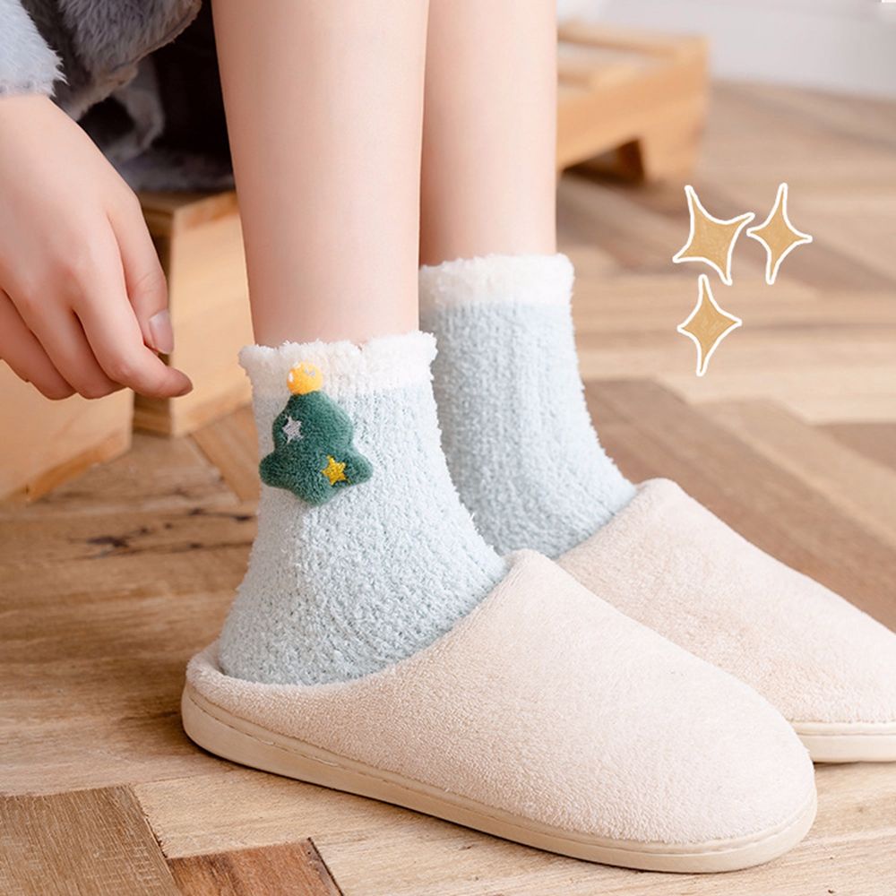 Vớ cotton mềm mại màu trơn thoáng khí ấm áp đáng yêu cho nữ