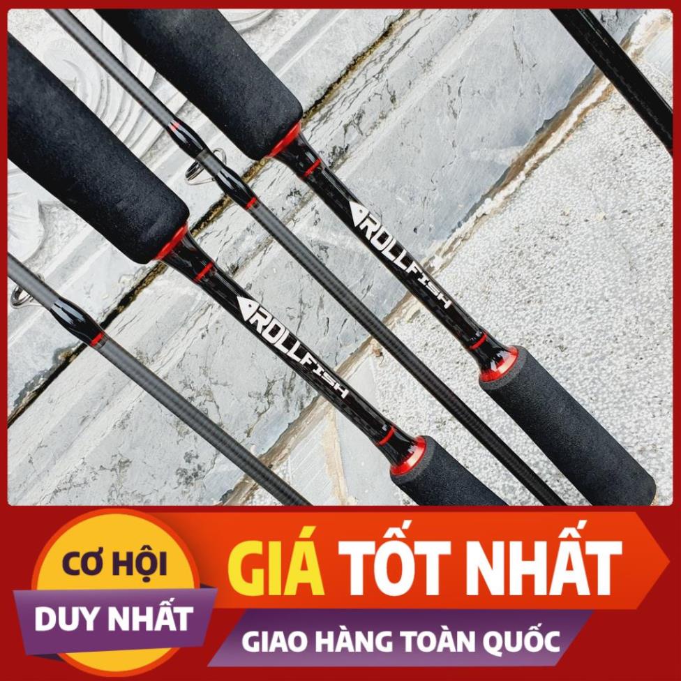 Cần câu lure máy ngang và máy đứng carbon RollFish đầu bu chống xoắn Shop Đồ câu phía bắc