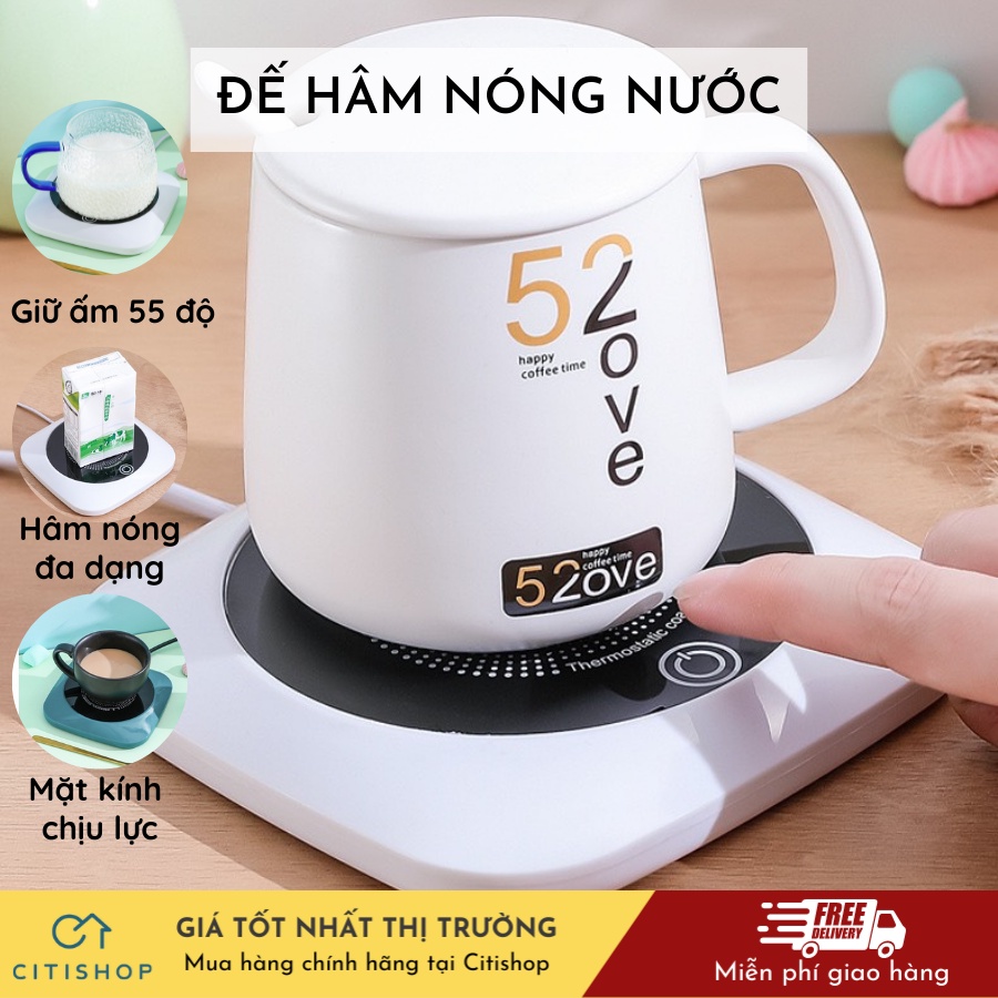 Máy hâm nóng đồ uống tiện lợi - đế hâm nóng mini cắm điện trực tiếp Citishop