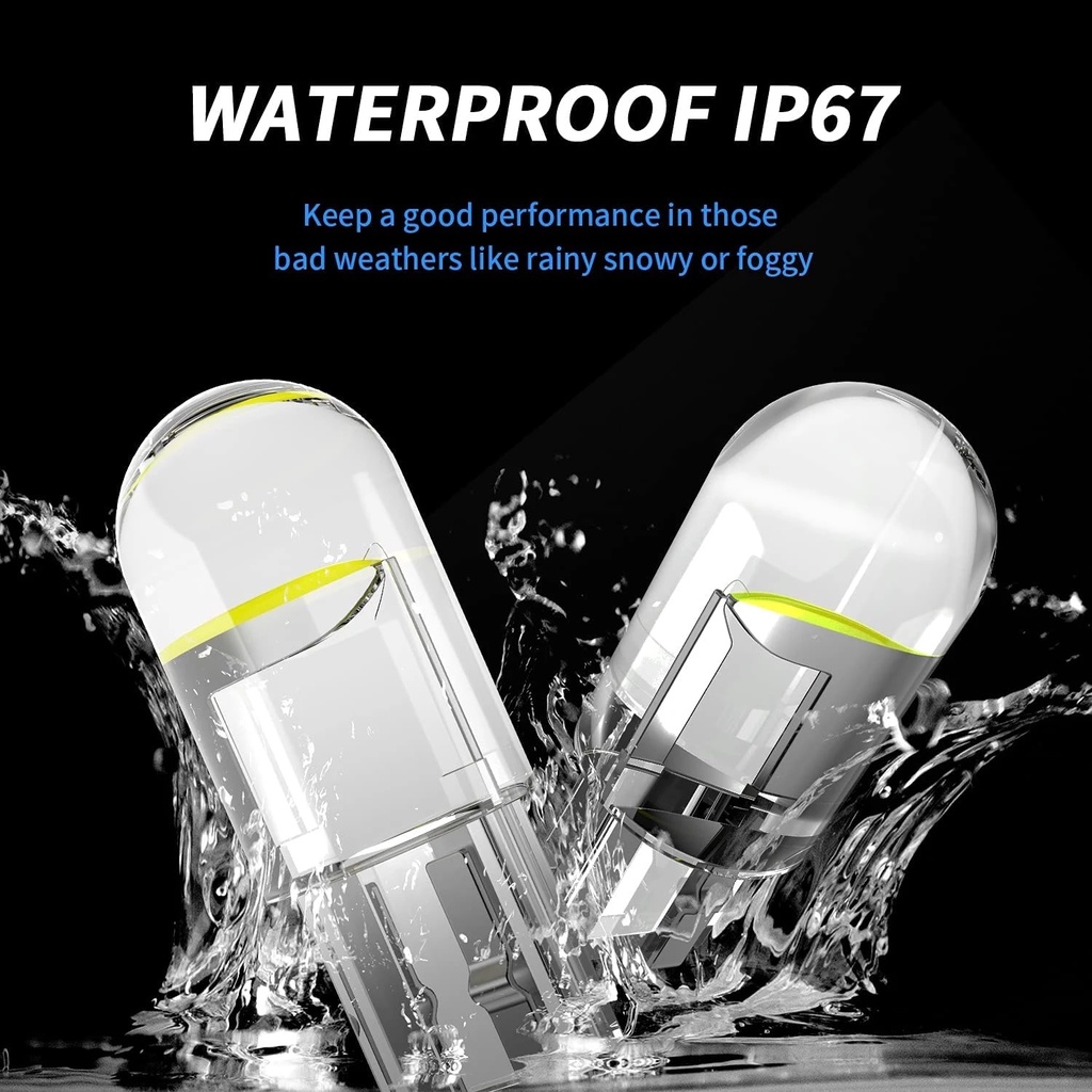 Set 10 Bóng Đèn LED 24V 194 W5W LED T10 6000K Ánh Sáng Trắng Dành Cho Ô Tô