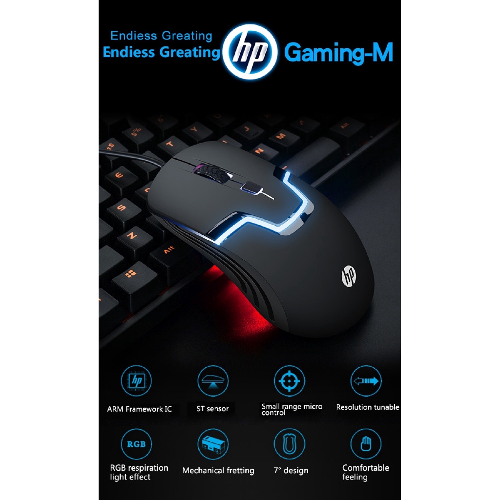 Chuột Quang Gaming Có Dây Hp M100 1600dpi