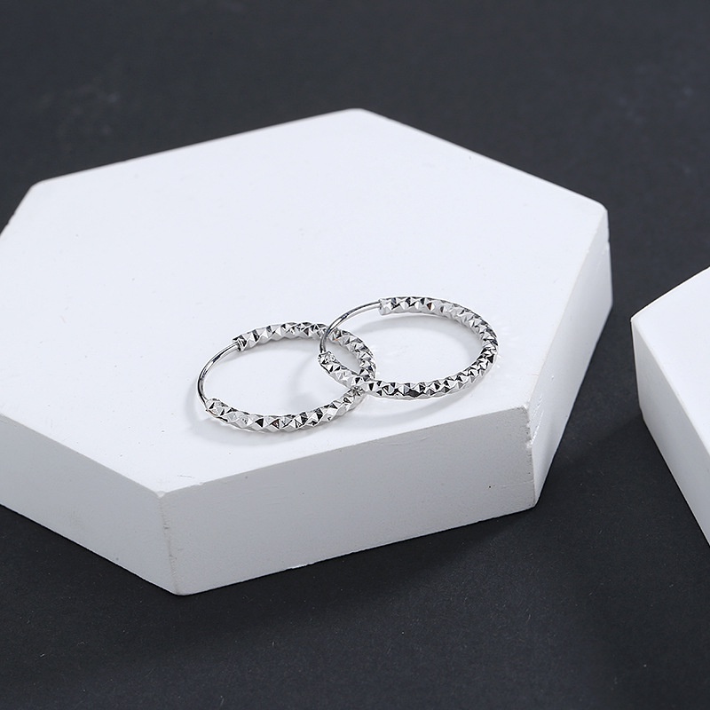 1 đôi Bông tai thời trang mảnh mạ bạc s925