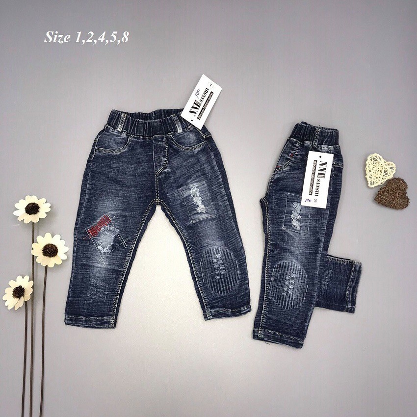 [Sale Hàng Lẻ Size] Quần Jean Dài Bé Trai, Hàng Made In VN Và Hàng Xuất, Chất Jean Đẹp, Mặc Lên Rất Thoải Mái