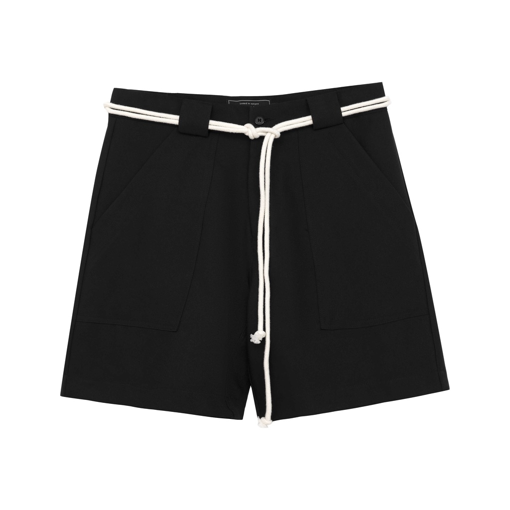 BLANKESPACE Quần Ngắn Elio Black Shorts Vải Cotton Sợi Chéo Thời Trang Nam Nữ Unisex