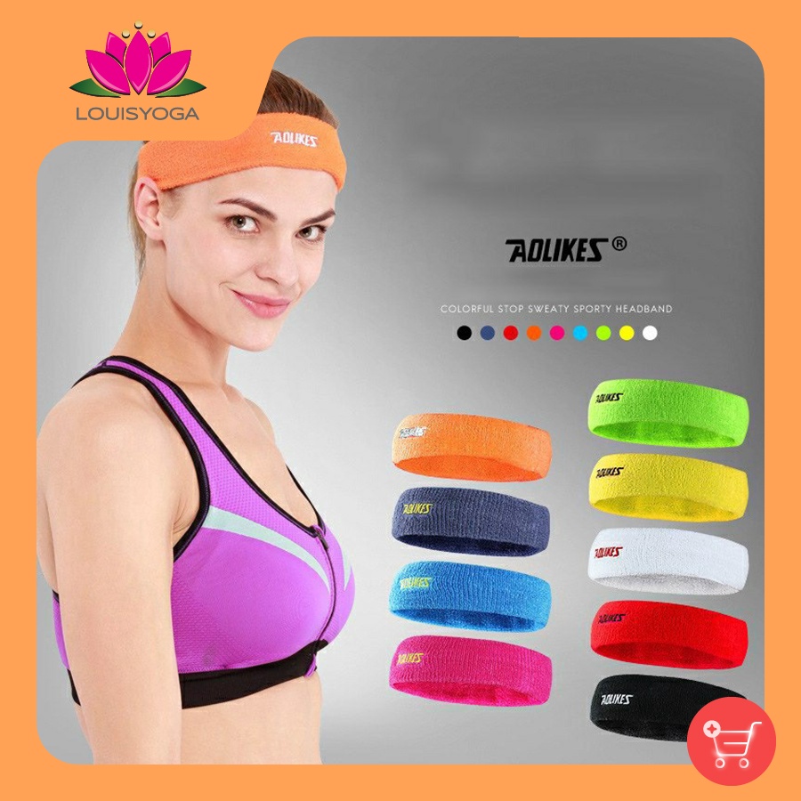 Băng Đô Băng Trán Thể Thao Nam Nữ Thấm Mồ Hôi Cotton Thoáng Khí Sport Sweatband AOLIKES A-2108