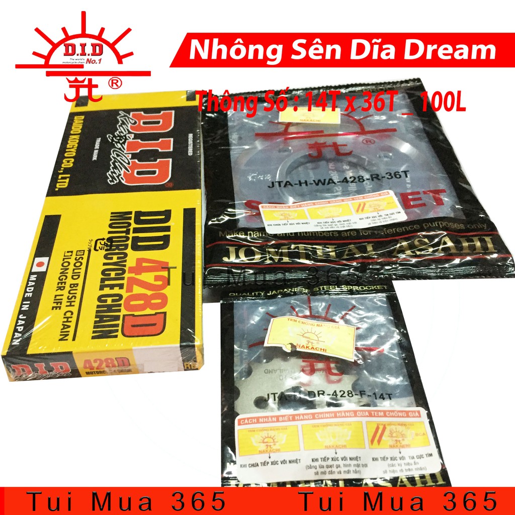 Nhông Dĩa Mặt Trời Sên DID Nhật Honda Dream