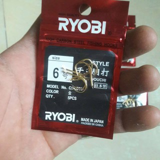 combo 5 vỉ lưỡi câu đơn  cao cấp RYOBI