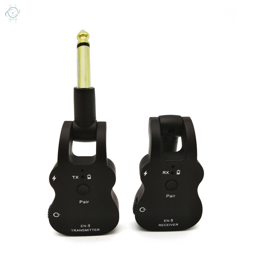 ♫2.4G UHF Wireless Audio Transmitter and Receiver System USB Rechargeable Pick Up for Electric Guitar Bass Musical Instrument Accessory