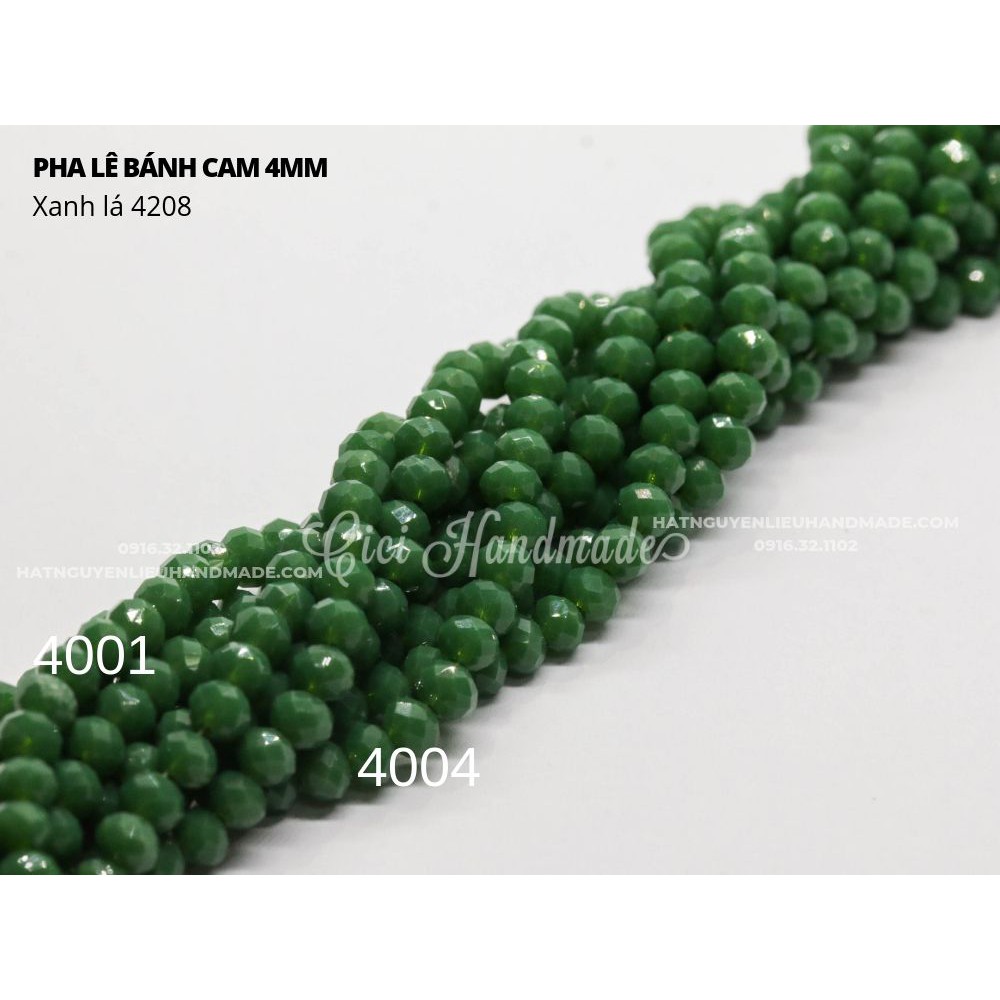 Pha lê bánh cam 4mm Cici Handmade chuyên hạt đá hạt pha lê hạt cườm hạt trang sức tự làm nguyên liệu DIY