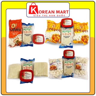 Combo 1kg bánh gạo hàn quốc tokbokki + 450g chả cá hàn quốc + 200g tương ớt gouchujang