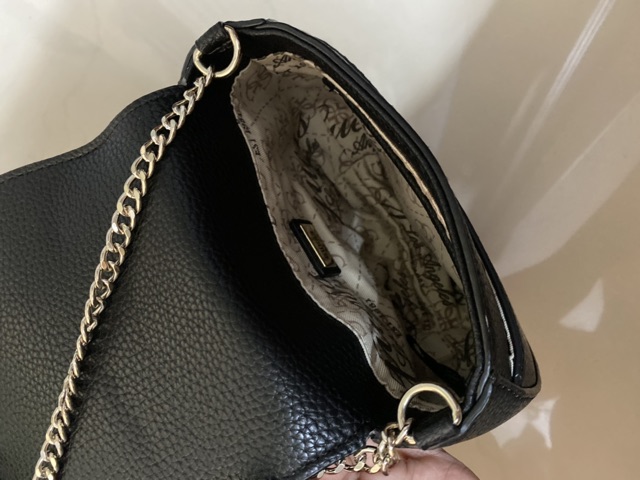 MACYS - Túi đeo chéo Guess bằng da màu đen và nâu trắng dành cho nữ