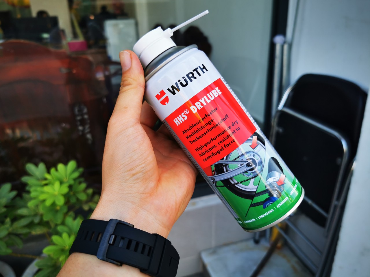 Mỡ Bò Khô Wurth HHS DryLube, Mỡ Bò Bôi Trơn Sên Xích Bảo Vệ Kim Loại 400ml