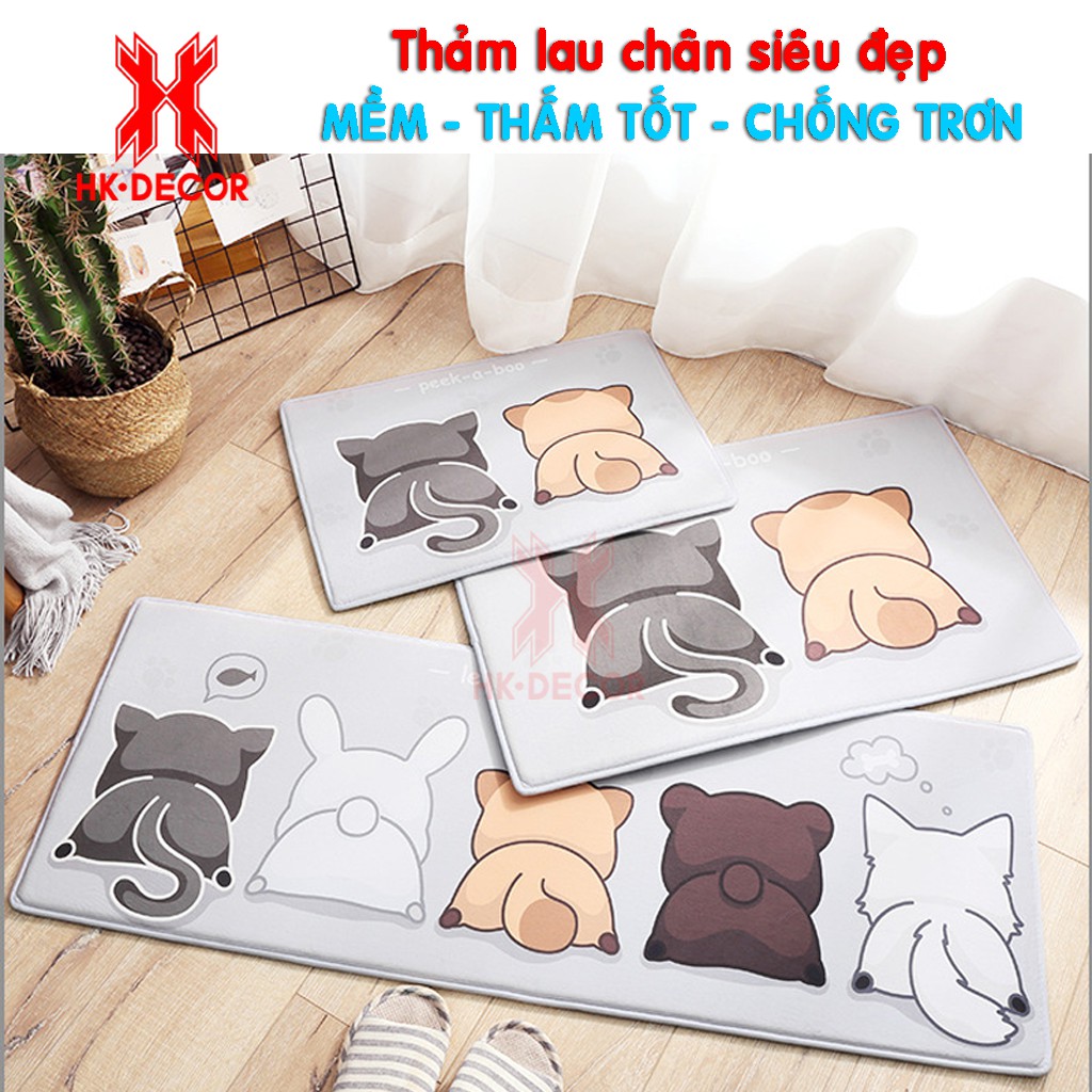 [FREESHIP] Thảm trang trí, trải sàn, bếp, nhà tắm, phòng khách, thảm lông mịn chùi chân, lau chân, lót sàn nhà