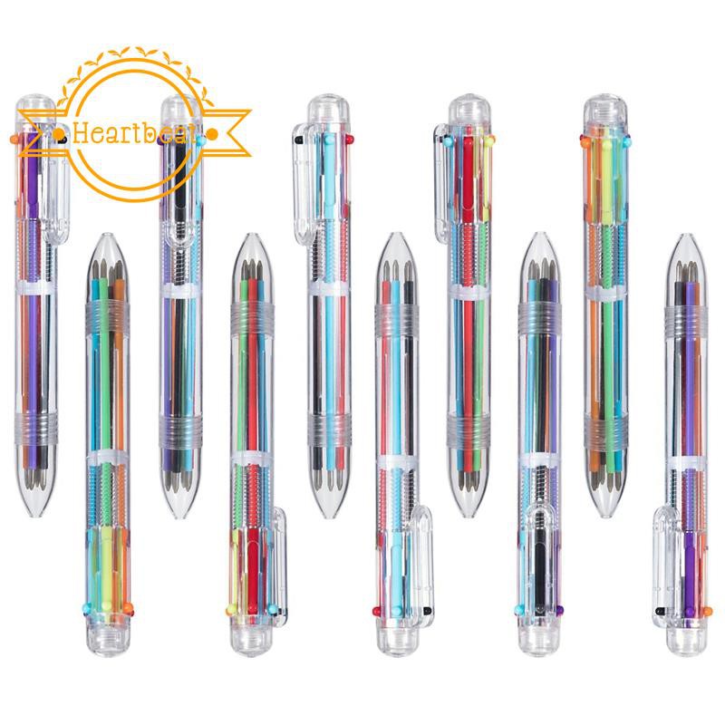 22 Pack 0.7Mm 6-In-1 Multicolor Ballpoint Pen Retractable