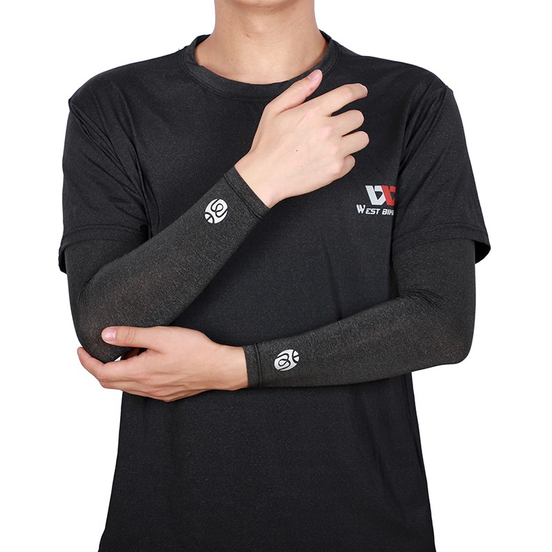 Đôi găng cánh tay WEST BIKING bảo vệ chống tia UV dành cho chơi thể thao chạy bộ chơi bóng rổ