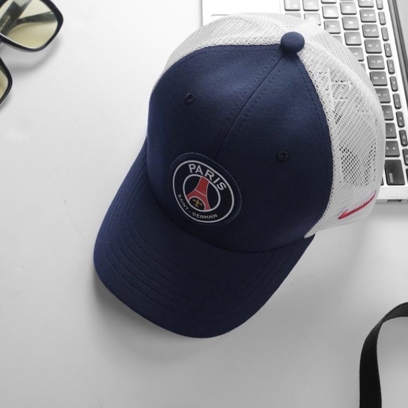 Mũ nón lưỡi trai thời trang Paris PSG pha lưới màu xanh trắng,thiết kế châu âu trẻ trung,cá tính dành cho cả nam và nữ