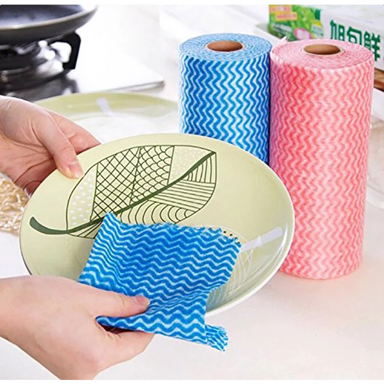 Cuộn 50 Khăn Giấy Lau Bát Đũa Nhà Bếp Bàn Ghế Đa Năng Tiện Dụng Có Thể Tái Sử Dụng