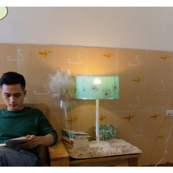 Đèn Để Bàn Hoa Cúc Daisy Thân Gỗ BG005 Vietmake, Đèn Chiếu Sáng Độc Đáo