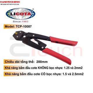 Kìm bấm đầu cote số 2 licota - tcp-10087