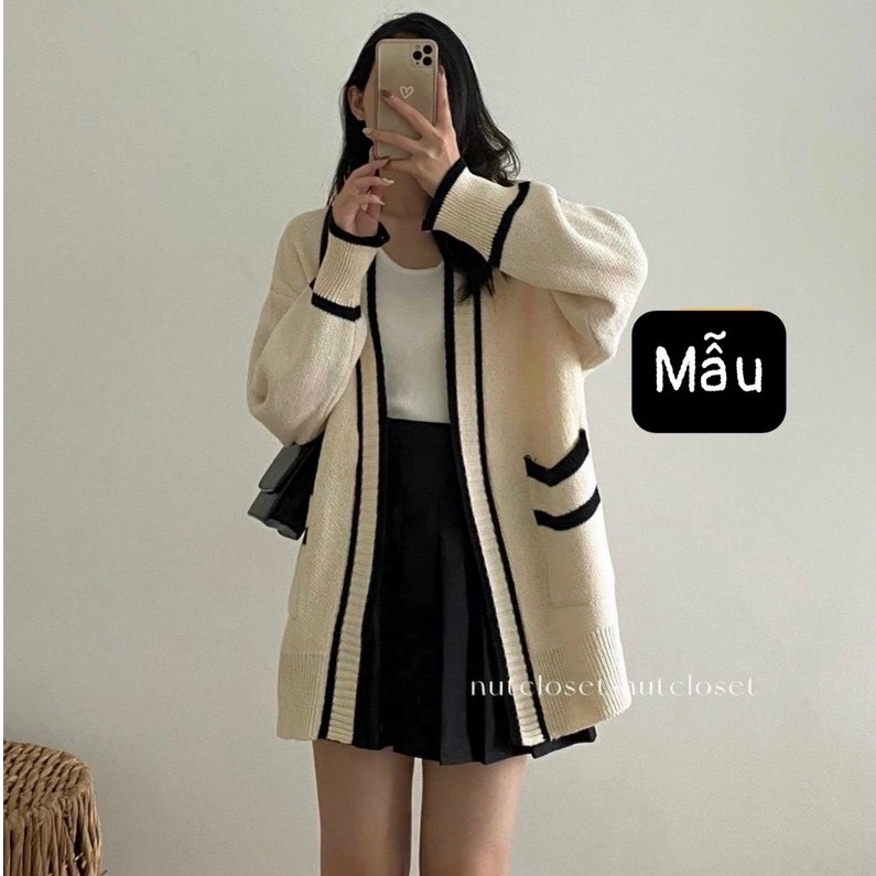 ÁO KHOÁC LEN CARDIGAN DÁNG DÀI QC LOẠI 1 HÀNG ĐẸP (ẢNH THẬT)