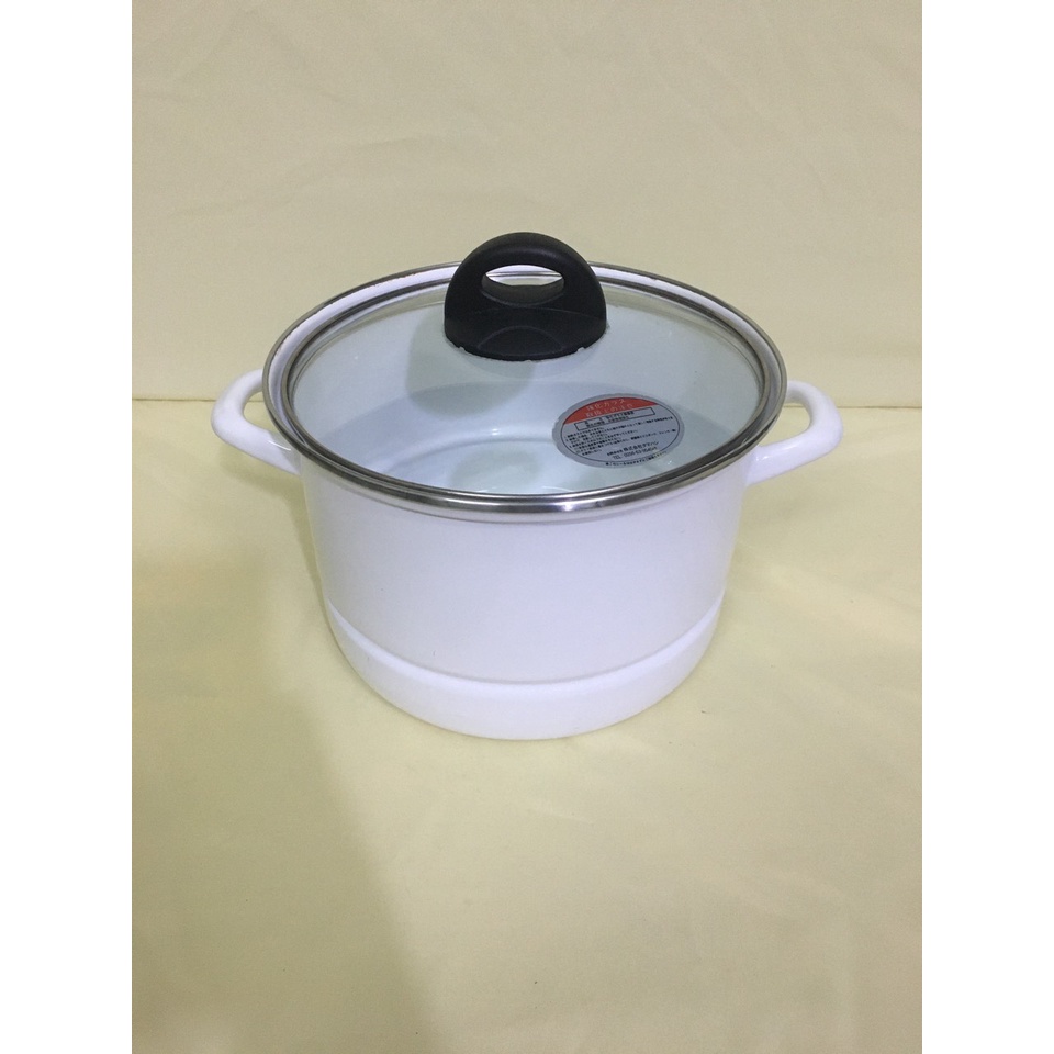 Nồi men luộc nội địa Nhật, size 24cm, cao 15.5cm (mã 701), Dùng được bếp từ