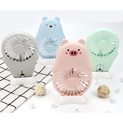 QS4 Quạt sạc mini quạt usb quạt gấu lợn báo hồng quạt cute quạt dễ thương | BigBuy360 - bigbuy360.vn