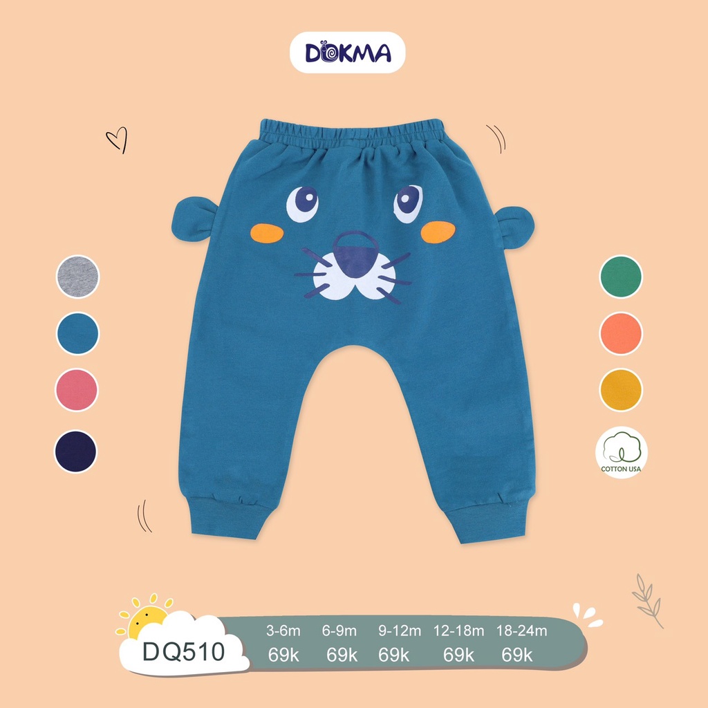 Quần dài bo ống bé trai Dokma DQ510 (Sz 3-24m)