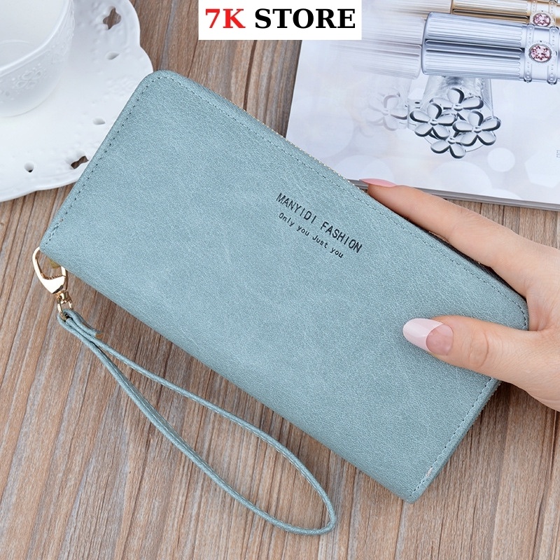 Ví dài nữ đẹp cầm tay nhiều ngăn cao cấp Hàn Quốc đựng tiền giá rẻ cute 7K STORE V19