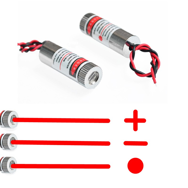 Bộ 2 Ống Kính Laser Chiếu Điểm Đỏ 650nm 5mW 3-5V