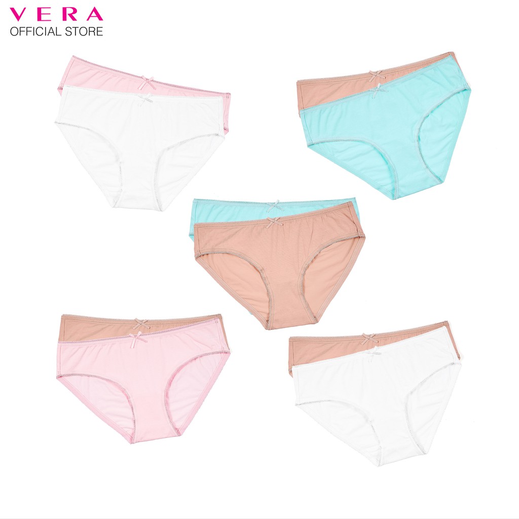 Combo 10 quần lót nữ cotton lưng vừa Vera | BigBuy360 - bigbuy360.vn