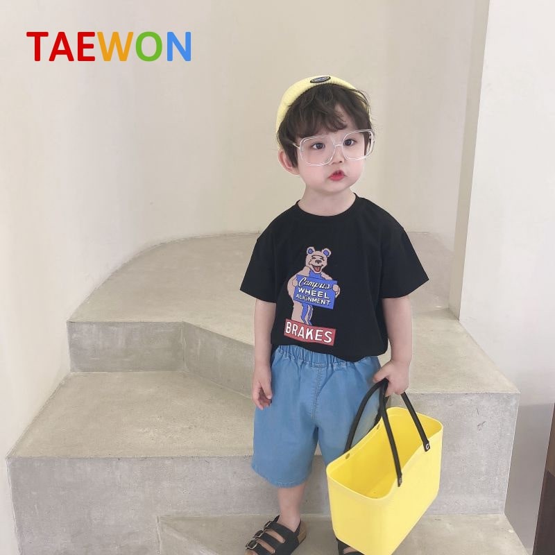 Áo thun bé trai gái Hàn Quốc xuất dư trẻ em từ 1 đến 5 tuổi chất liệu cotton Taewon Kids AT02