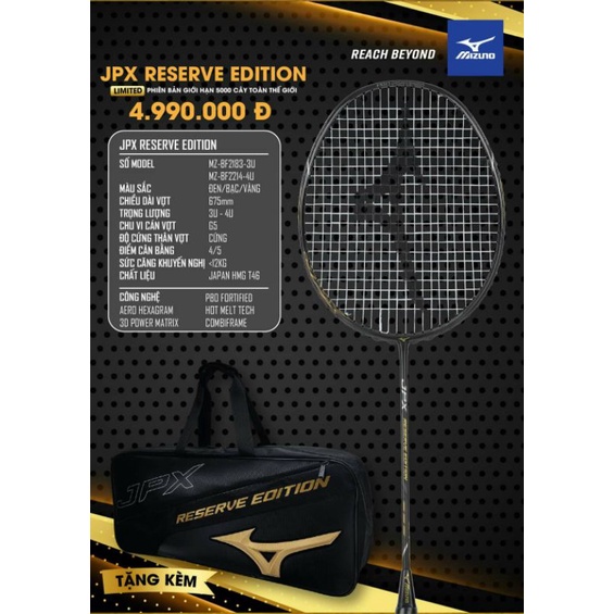 Vợt cầu lông Mizuno JPX RESERVE EDITION chính hãng