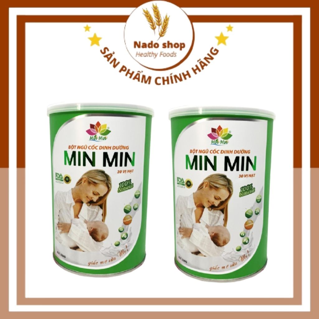 Ngũ Cốc Lợi Sữa Min Min 30 Loại Hạt Mẫu Mới, Bột Ngũ Cốc Lợi Sữa Min Min 500g