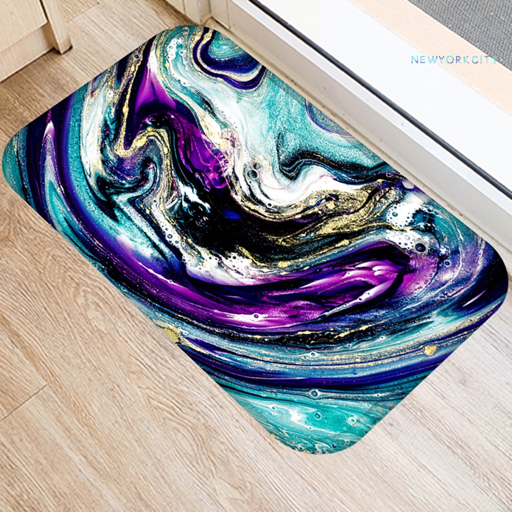 Thảm lót sàn Chống Trượt Thấm Hút Tốt In Họa Tiết Đá Cẩm Thạch Nhiều Màu Sắc