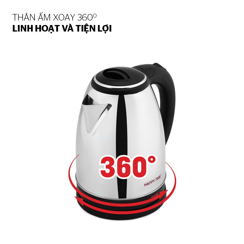 FREE SHIP Ấm siêu tốc Inox 1.8L Sunhouse Happy Time HTD1081