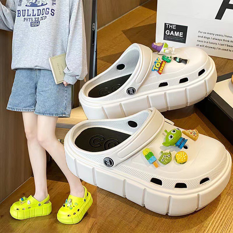 Dép sục bánh mì Cross nữ đế 6cm siêu nhẹ tặng kèm Sticker dễ thương Cross mẫu hottrend