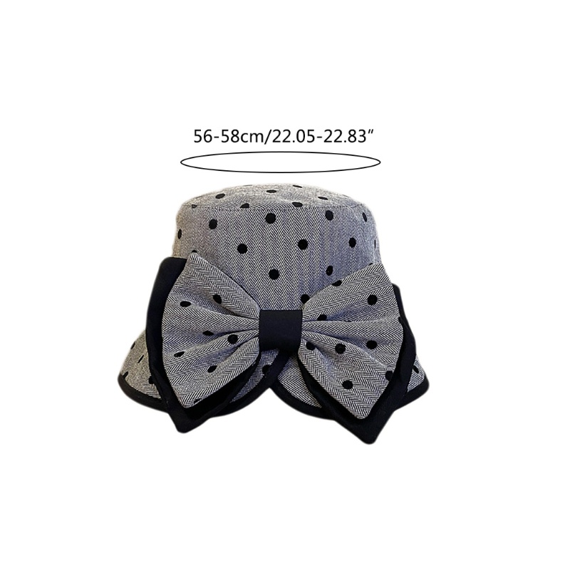 Nón Tai Bèo Vải Cotton Họa Tiết Chấm Bi Dễ Thương