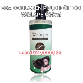 KEM HẤP COLLAGEN PHỦ BÓNG TÓC WOLAPE HT 500ML