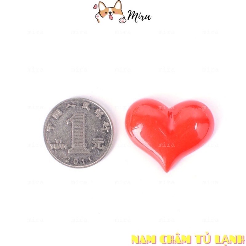 Nam Châm Tủ Lạnh 3D Tim nhỏ Love Mini Decor Bàn Học, Trang Trí Bàn Làm Việc, Đính Note, Quà Cho Bạn Gái MIRA-3D68023