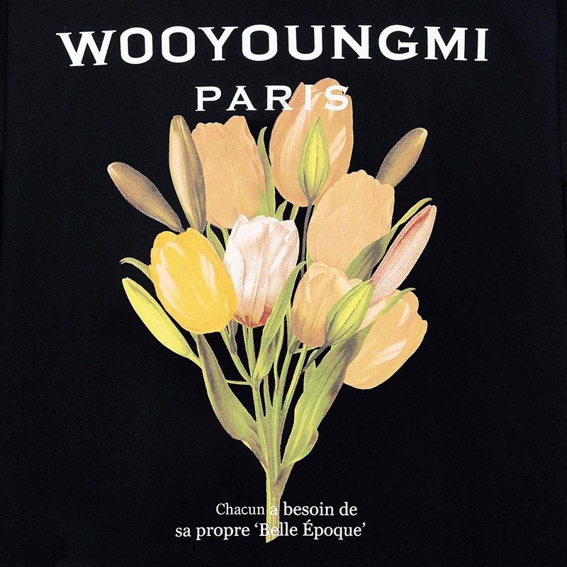 Áo Thun Ngắn Tay In Hình Hoa tulip Thời Trang Cho Cặp Đôi